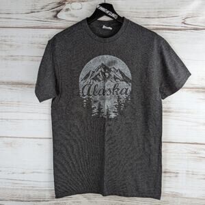 Alaska Gray Crew Neck Tee Shirt Sz Medium